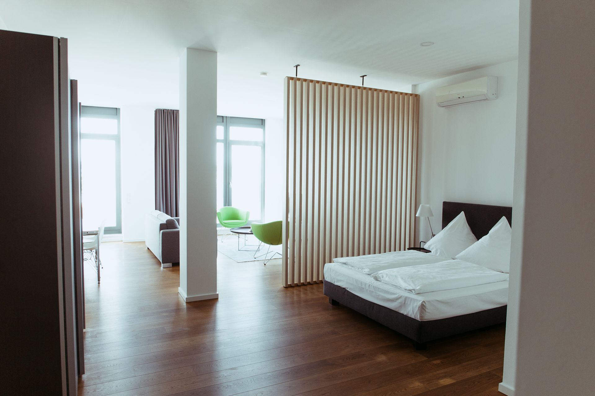 Wohn- und Schlafbereich der Penthouse Suite